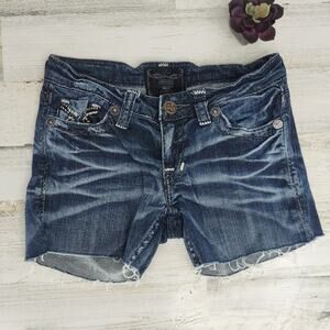Big Star Jean Shorts Cut Offs Dark Wash Size 27